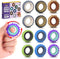 Fidget Toys Adults Sensory Rings: 12 Pack Texture Spinner Rings - Stress