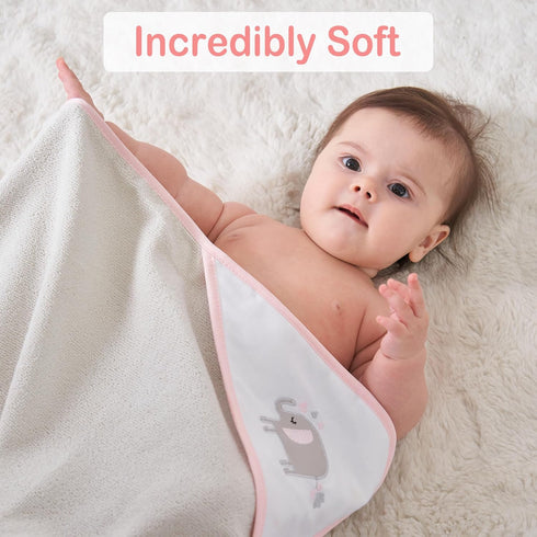Set 6-Pack 28 28 Inch(Elephant) Viviland Baby Towels and Baby Wash Cloths Hooded Baby Towels Baby Wipes Absorbent Bath