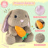 9" Easter Bunny Stuffed Animal, Plush Rabbit with Floppy Ears and Carrot, Rabbit Stuffed Animals Plush Toy Easter Gift