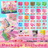 100 Sets, 3 4 5 6 7 8-12 Magnetic Blocks - PCS Transparent Magnetic Building Block for Kids, Pink Princess Castle