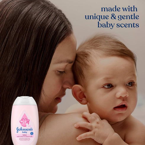 B5, 72 13.6 oz Johnson's Baby Lotion with Coconut Oil, Aloe Vera & Vitamin HR Hydration, Skin Moisturizer