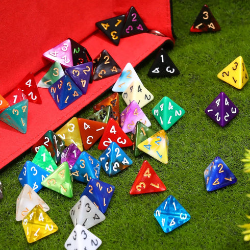 Skylety 50 Pieces Polyhedral Dice Sets with Black Pouch for RPG MTG Tabletop Role Playing Games