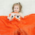 MICHLEY Baby Hooded Swaddling Blanket, Animal Face Toddler Fall Winter Throw, 0-3 Years (Fox)