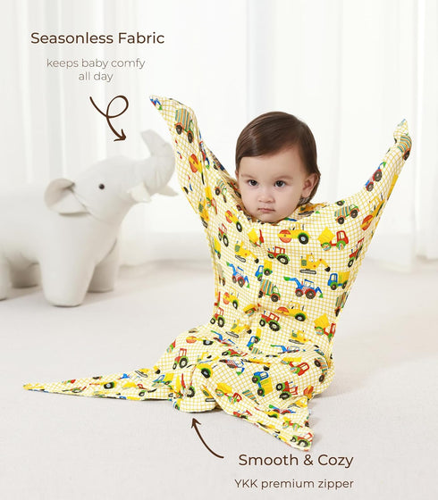 Unisex Long Sleeve Bamboo Baby Sleeper Gown - Newborn Sleep Sack