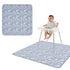 BapronBaby Savanna Blue Splash Mat - Waterproof Catch-All for Under High Chairs,