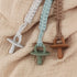 Pacifier Clip for Boys, 9.2 Inch Pacifier Leashes with Wooden Clips, Handmade Braided Cotton, 3 Pack Baby Shower Set