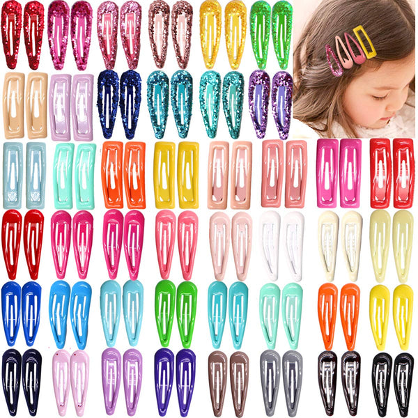 CÉLLOT 88 Pieces 2 Inch Snap Hair Clips - No Slip Metal Barrettes for Girls, Toddlers, Kids, Women