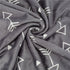 30 40 Inch, BORITAR Baby Blanket Super Soft Minky with Double Layer Dotted Backing, Little Grey Arrows Printed x
