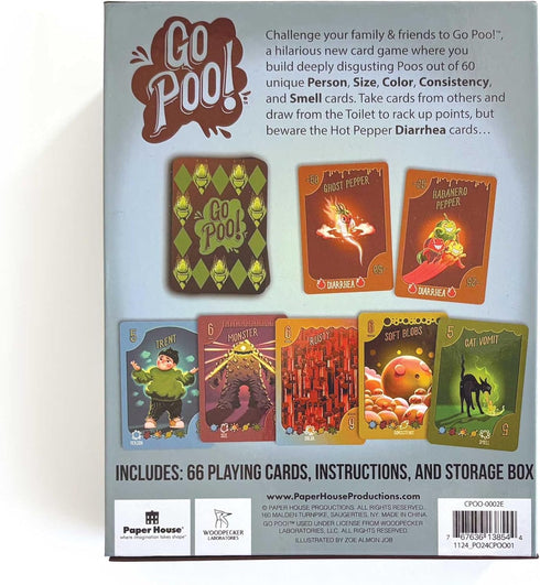 6+ 2-6 Paper House: Go Poo! The Game | Age | Players | Laugh Out Loud Funny Card Collection | Family Night | Hilarious