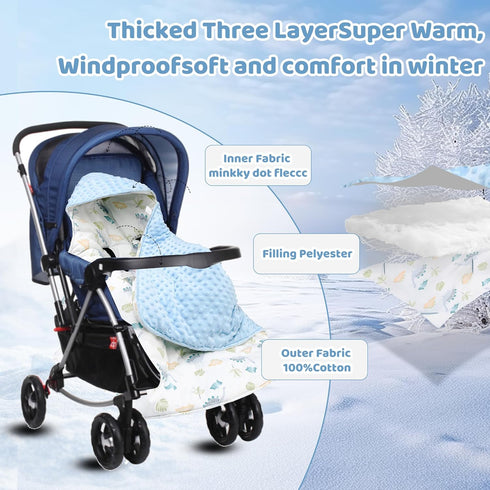 Stroller,35"x35"(Leaves LAT LEE AND TOWN Winter Baby Car Seat Blanket-Universal CarSeat Covers for Babies,Thicken Warm