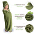 Ultra-Soft Olive Hooded Toddler Bath Towels - Rayon from Bamboo