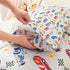 4 Set Sets Mooreeke Pieces Toddler Bedding - Soft Race Cars Toddler Comforter for Girls, Includes Quilted Comforter