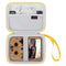 Canboc Carrying Case for Anbernic RG405V Retro Handheld Game Console, Yellow Storage Box with Mesh Pocket for Cable, SD