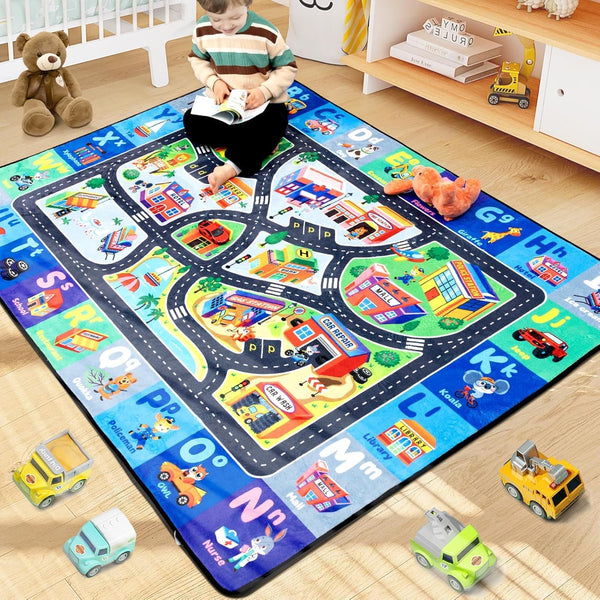 Diysani ABC Rug, Toddler Play Rug 3x5 Feet, Extra Thick (0.4in) Washable Baby