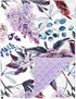 Set Purple Baby Blankets, Minky Toddler Blanket for Boys Girls, Wisteria Floral Nursing Pillow Cover, Nursing