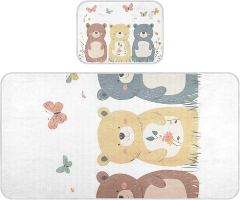 SyXIOP Chic Bears Brown Cooling Baby Crib Mattress 28" x 52" Breathable Crib