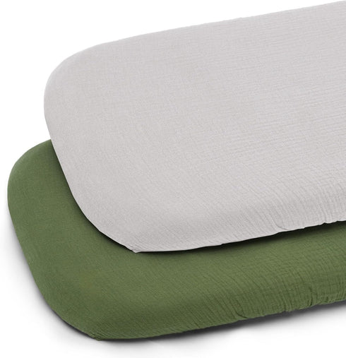 Muslin Bassinet Sheet for Baby Boy and Girl-2 Pack 17"x 33" Soft