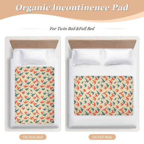 siphylline 52" 34" Red Blue Swallow Retro Extra Large Resuable Changing Pad Covers Highly Absorbent Potty Training