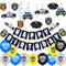 Sumind 32 Pieces Police Party Decorations Set - Police Academy Graduation Party Swirls with 20 Balloons, 2 Banners