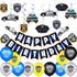 Sumind 32 Pieces Police Party Decorations Set - Police Academy Graduation Party Swirls with 20 Balloons, 2 Banners