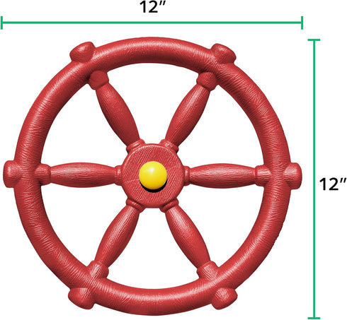 Pirate Ship Steering Wheel for Kids, Jungle Gym Kingdom Swing Set Accessories for Outdoor Playhouse & Backyard Playset