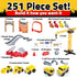 Set 2 251 3 2 USA Toyz Snap Trax Construction Race Tracks for Kids and LED Toy Cars- Pk STEM Building Toys Bendable
