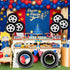 14 Pcs Car Decorations - Racing Cars Birthday Party Supplies with Inflatable Tire Floats and Balloons