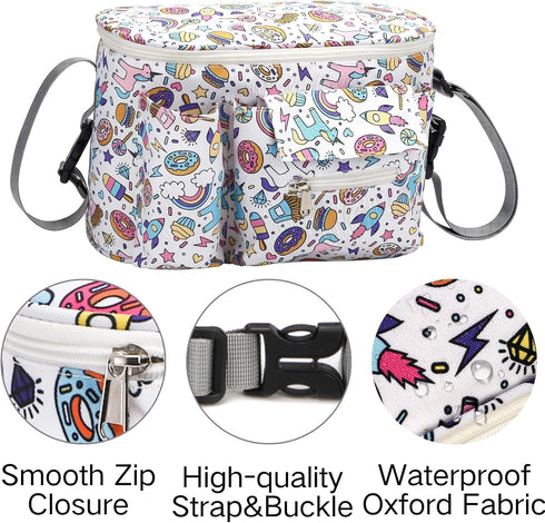 Coloch Universal Stroller Organizer, Large Capacity Multi-purpose Stroller Bag Caddy with Cup Holder Waterproof