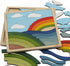 RAINBOW Puzzle for Kids, 25 Pieces Wooden Jigsaw Puzzle, Learning Toy for Boys Girls Ages 3 and Above