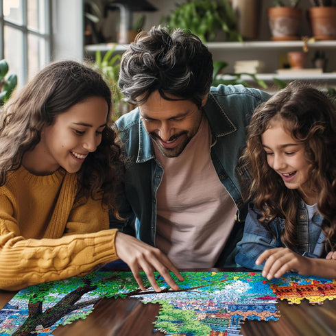 1000 24"x30" White Mountain Piece Jigsaw Puzzle Colorful Landscape Seasonal Puzzles with Large Pieces Gift for Adults