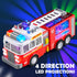 JOYIN LED Fire Truck Toy for Toddlers, Bump and Go Fire Engine with LED Projections, Kids Birthday Gift