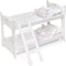 Badger Basket Toy Doll Bunk Bed with White Bedding & Ladder for 20 Inch Dolls - White Rose