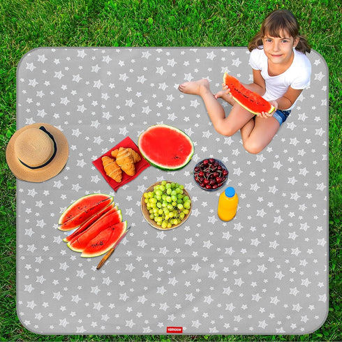 42X46 Inch Splat Mat for Under High Chair, Non Slip Waterproof Mealtime Floor Mats Washable Portable Picnic Splash Mat