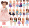 Miunana 21 PCS Girl Doll Clothes Dress Outfits & Shoes for 4-6 Inch Dolls, Includes 4 Pairs of Shoes