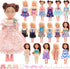 Miunana 21 PCS Girl Doll Clothes Dress Outfits & Shoes for 4-6 Inch Dolls, Includes 4 Pairs of Shoes