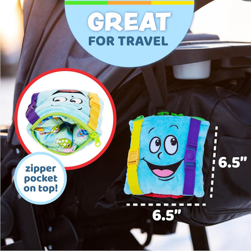 Buckle Toys Bubbles Square Travel Essentials for Toddlers 1-3 - Road Trips Activities for Kids, Toddler Learning Toys