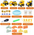 YIDESTARS Kit,2.2lbs W/4 Trucks,1 Sandbox,8 Signs,8 2-8 Play Construction Sand Magic Sand Large Take Apart Construction