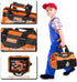 10-Piece Set 6+ REXBETI Kids Tool with Real Hand Tools, Orange Durable Storage Bag, Children Learning Tool Kit for Home