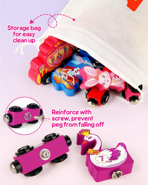 Helsort Set Ages3-5, Wooden Number Train for Toddlers, Magnetic Unicorn Trains Toys, Numbers Matching Game for Toddler