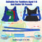 Toddler Leash-Baby Walking Safty Harness and Child Anti Lost Wrist Link for Girls/Boys Travel (Blue+Green)