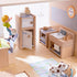Set 4" HABA Little Friends Kitchen Room - Wooden Dollhouse Furniture for Bendy Dolls