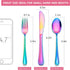 LIANYU 9-Piece Rainbow Kids Silverware Set, Stainless Steel Toddler Utensils, Knife Fork Spoon, Dishwasher Safe