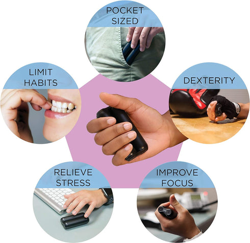 ONO Handheld Roller Fidget Toy for Adults | Relieve Stress, Anxiety, Tension | Compact Portable Design (Junior Size/ABS
