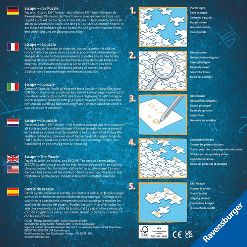 Ravensburger Escape Kids Puzzle - Pirate’s Peril | 368 Piece Jigsaw Game for Kids | Engaging Storyline with Hidden Riddles | Quality Materials, Matte Finish | FSC Certified, Climate Pledge Friendly