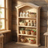 1/12 Dollhouse Wooden Bookshelf, Mini Furniture Doll Display Case Miniature Cabinet Shelf Fairy Scene Bookcase