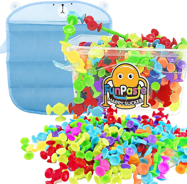 165Pcs Genius Suckers Suction Cup Toys, Bath Sensory Toys for Kids, Colorful