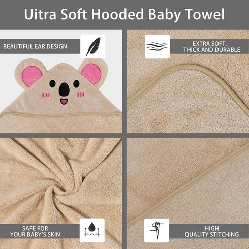 SEVDO 4Pcs Towel,31 31 1-3 Baby Hooded * in Toddler Bath Towels for Newborn Babies,Toallas de Bao para Bebe,Organic