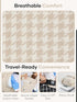 280GSM 745 lbs, Hip Seat Baby Carrier Belt Houndstooth CottonLinen, Ergonomic Lumbar Support, NewborntoToddler