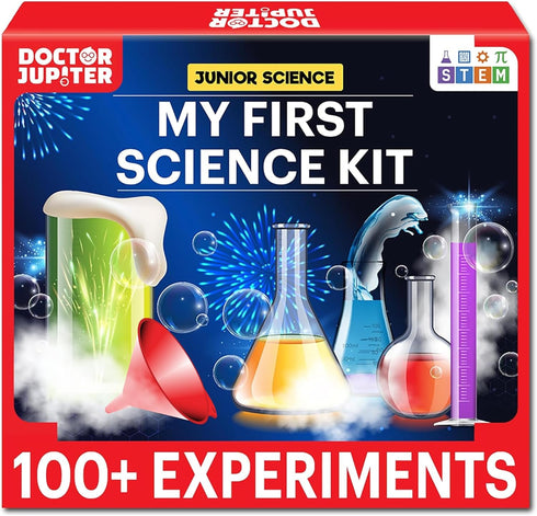 Doctor Jupiter My First Science Kit for Kids Ages 4-8, 100+ Experiments, Educational Birthday Gift Ideas for Boys &