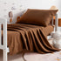 NTBAY Toddler Sheet Set, 3-Piece Microfiber Crib Sheet Set, Solid Brown Toddler Bedding with Flat and Fitted Sheets